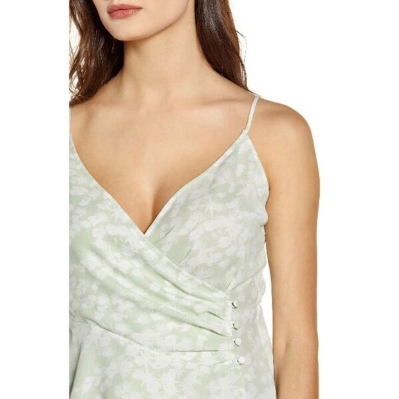 Leith Green Floral Print Wrap Camisole 2X - Picture 6 of 7